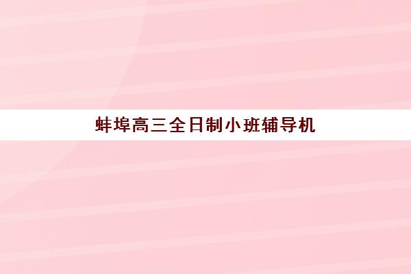 蚌埠高三全日制小班辅导机构排名榜单如何查询？2025年最新权威排名、择校标准与成功案例全指南