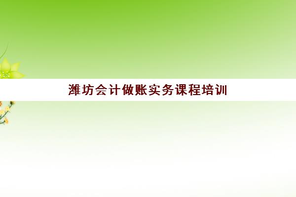 潍坊会计做账实务课程培训排名第一的学校如何选择？2025年最新课程对比、择校指南与报名流程全解析