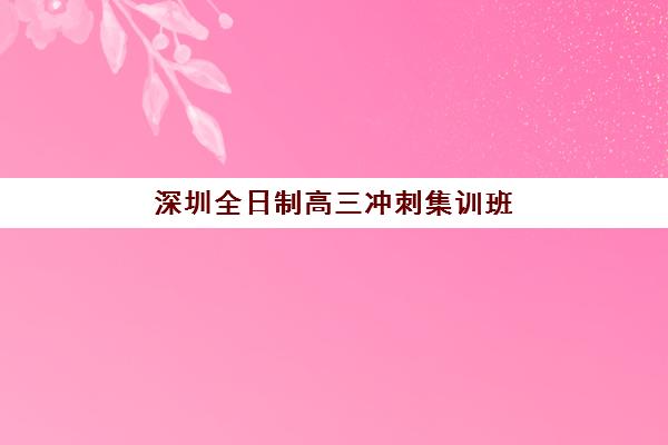 深圳全日制高三冲刺集训班培训机构哪家好？2025年最新TOP5权威榜单、择校策略与避坑全攻略