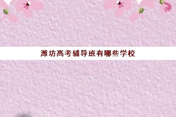 潍坊高考辅导班有哪些学校可以报名？2025年最新权威榜单、择校标准与成功案例全解析