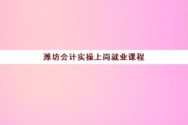 潍坊会计实操上岗就业课程机构教学创新力三强如何选择？2025年最新排名、择校标准与成功案例深度解析
