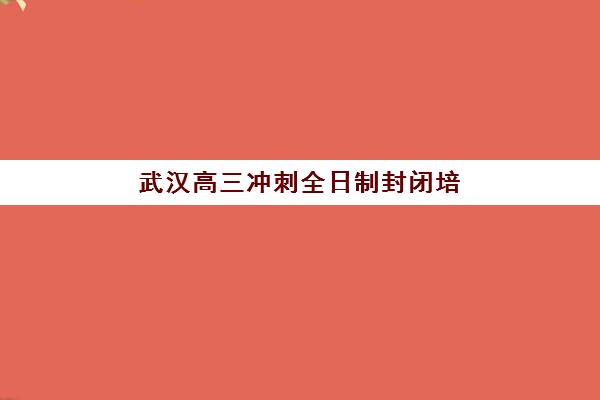 武汉高三冲刺全日制封闭培训机构哪个比较好？2025年顶级机构教学特色与性价比全对比指南