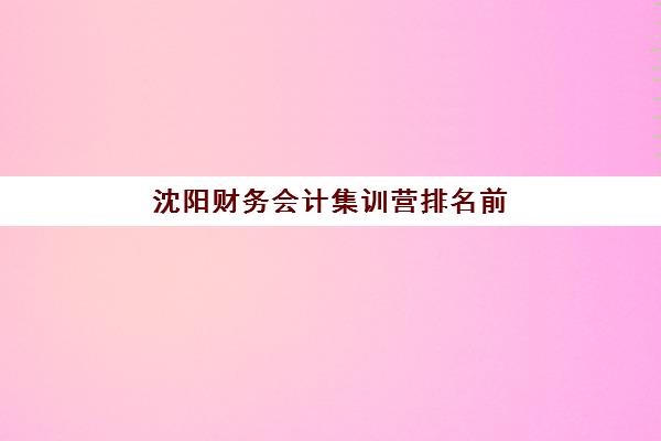 沈阳财务会计集训营排名前十的学校如何选择？2025年最新榜单、择校标准与成功案例全解析