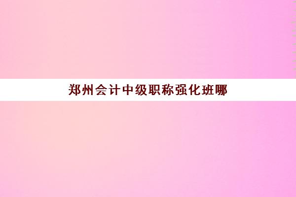 郑州会计中级职称强化班哪家强？五大机构服务案例深度解析与选择指南