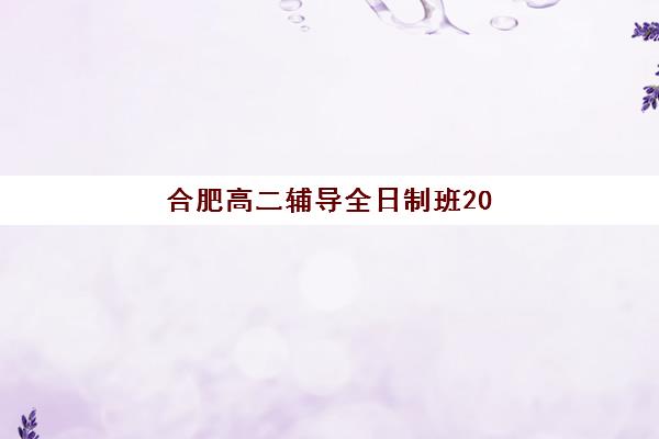 合肥高二辅导全日制班2025年成绩公布时间如何查询？最新时间表与成绩查询全攻略