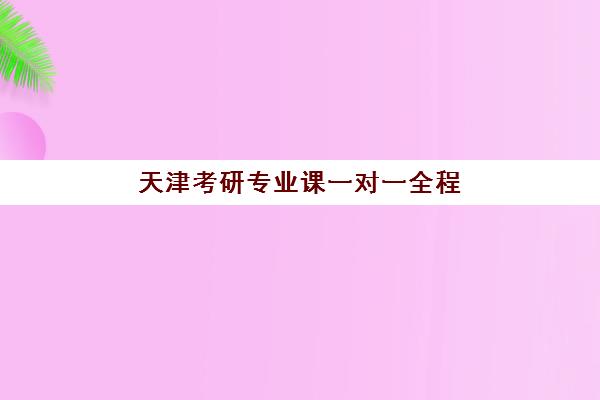 天津考研专业课一对一全程班垂直领域TOP10有哪些？2025年最新机构排名与择校全攻略