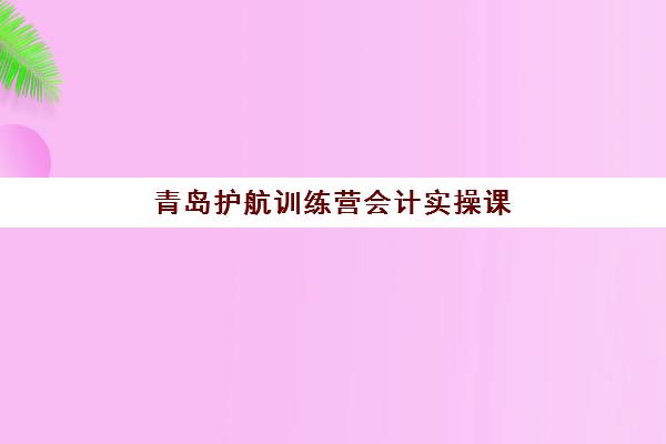 青岛护航训练营会计实操课程培训学校排名前十如何选择？2025年最新前十榜单与实操指南