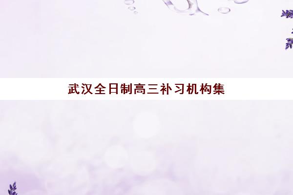 武汉全日制高三补习机构集训营排名前十有哪些？2025年最新权威榜单与高性价比机构选择全攻略