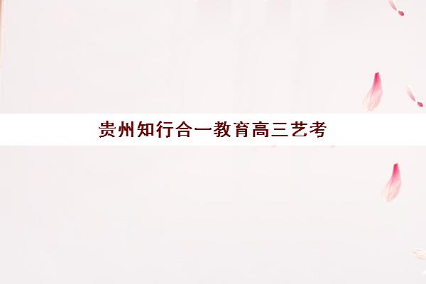 贵州知行合一教育高三艺考生文化课培训机构集训费用多少钱？2025年收费标准全面解读与高性价比报读指南