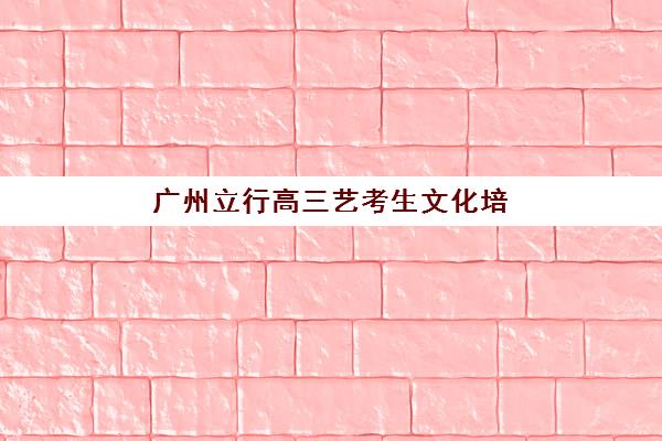 广州立行高三艺考生文化培训班收费价目表？2025年费用详情全面解析与高性价比报读指南