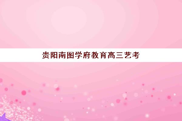 贵阳南图学府教育高三艺考生文化课集训班价格多少钱？2025年收费详情全面解析与高性价比报读指南