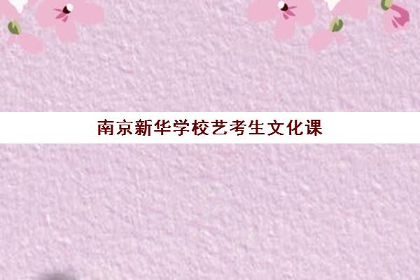 南京新华学校艺考生文化课封闭班收费解析：课程价值、选择指南与性价比全攻略