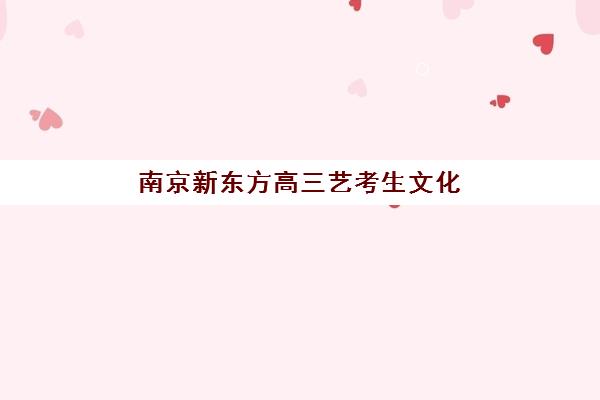 南京新东方高三艺考生文化课集训班学费价格表详解：2025年收费价目、班型对比与高性价比报读全指南