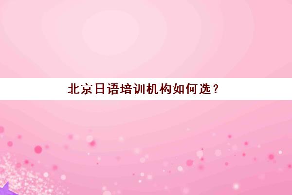 北京日语培训机构如何选？樱花日语小班教学特色与课程体系全解析
