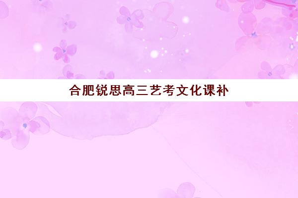合肥锐思高三艺考文化课补习学校集训费用解析，2025年收费标准与高性价比报班指南