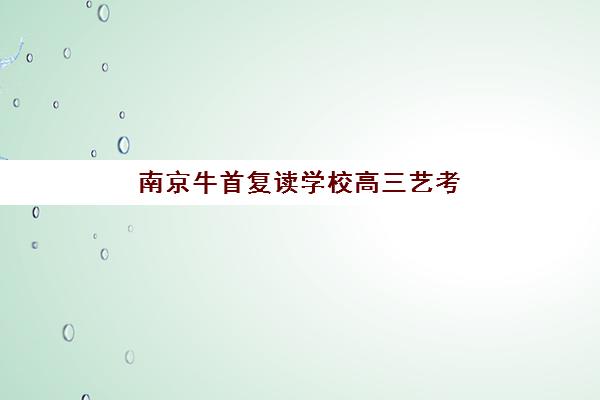 南京牛首复读学校高三艺考生文化课培训机构收费价格多少钱？2025年收费标准与高性价比报读指南