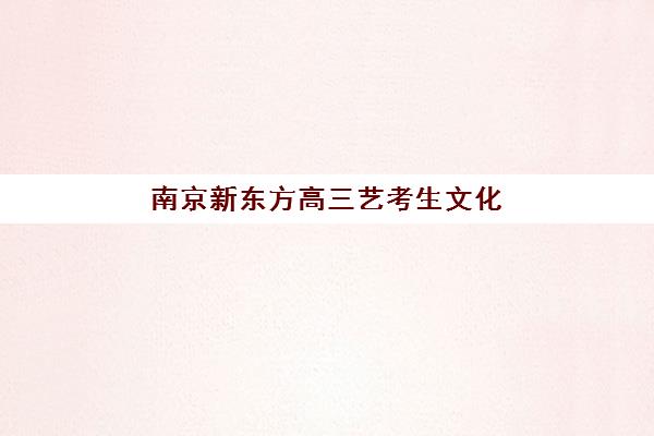 南京新东方高三艺考生文化课培训机构学费多少钱？2025年收费标准全面解析与高性价比报读指南