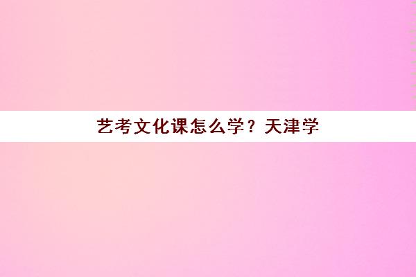 艺考文化课怎么学？天津学大教育集训营课程特色与提分方案全解析