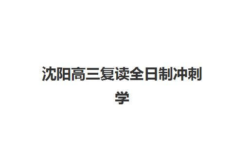 沈阳高三复读全日制冲刺学校辅导培训机构有哪些学校？2025年最新排名、择校指南与成功案例解析