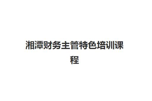 湘潭财务主管特色培训课程培训机构哪个好费用多少？2025年最新机构排名、费用解析与选择指南