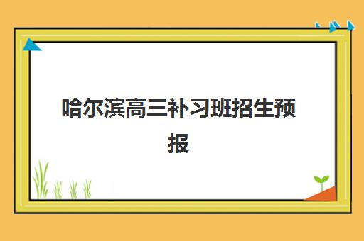 哈尔滨高三补习班招生预报名时间2026年如何安排？最新权威时间预测、报名流程详解与成功备考策略全指南