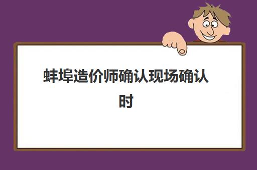 蚌埠造价师确认现场确认时间是几点？2025年最新时间安排、材料准备与审核流程全指南