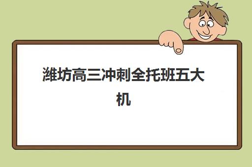 潍坊高三冲刺全托班五大机构服务案例集，2025年最新评测与择校指南