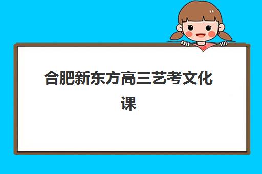合肥新东方高三艺考文化课集训费用多少钱？2025年收费价目与高性价比报读指南