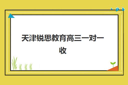 天津锐思教育高三一对一收费多少钱？2025年最新价目表、选择策略与性价比深度解析