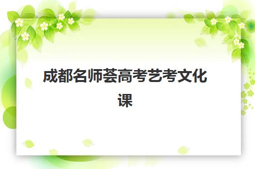 成都名师荟高考艺考文化课培训机构大概多少钱？2025年收费标准详解与高性价比报读指南