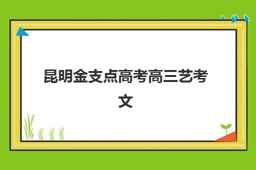 昆明金支点高考高三艺考文化课补习学校集训费用多少钱，2025年收费明细与性价比择校全攻略