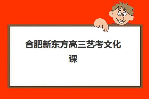合肥新东方高三艺考文化课补习学校收费标准详解，2025年最新费用区间与高性价比班型选择指南