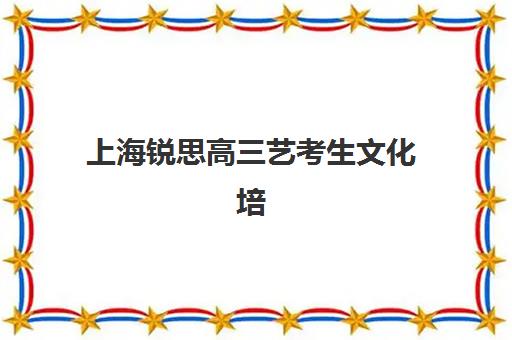 上海锐思高三艺考生文化培训班价格多少钱？2025年收费标准全面解析与高性价比报读指南