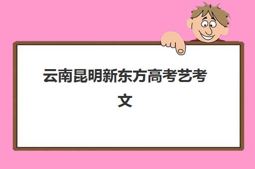 云南昆明新东方高考艺考文化课培训机构集训费用多少钱，2025年收费标准全面解读与高性价比报读指南