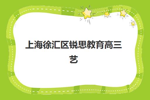 上海徐汇区锐思教育高三艺考文化课补习学校收费标准一览表？2025年费用全面解析与高性价比报班实操指南