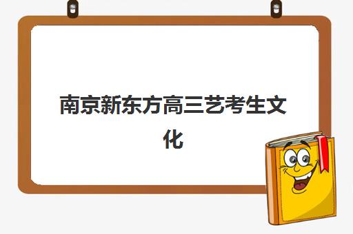 南京新东方高三艺考生文化课培训机构价格多少钱，2025年收费标准详解与高性价比报读指南
